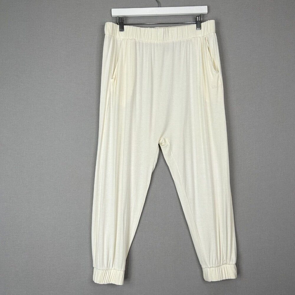 Albion Womens Pants Large Beige Serenity Hareem Jogger Sweatpants Loose Travel